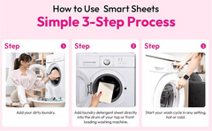 Smart Sheets Laundry Detergent (Non Scented + Lavender) - Pink Formula