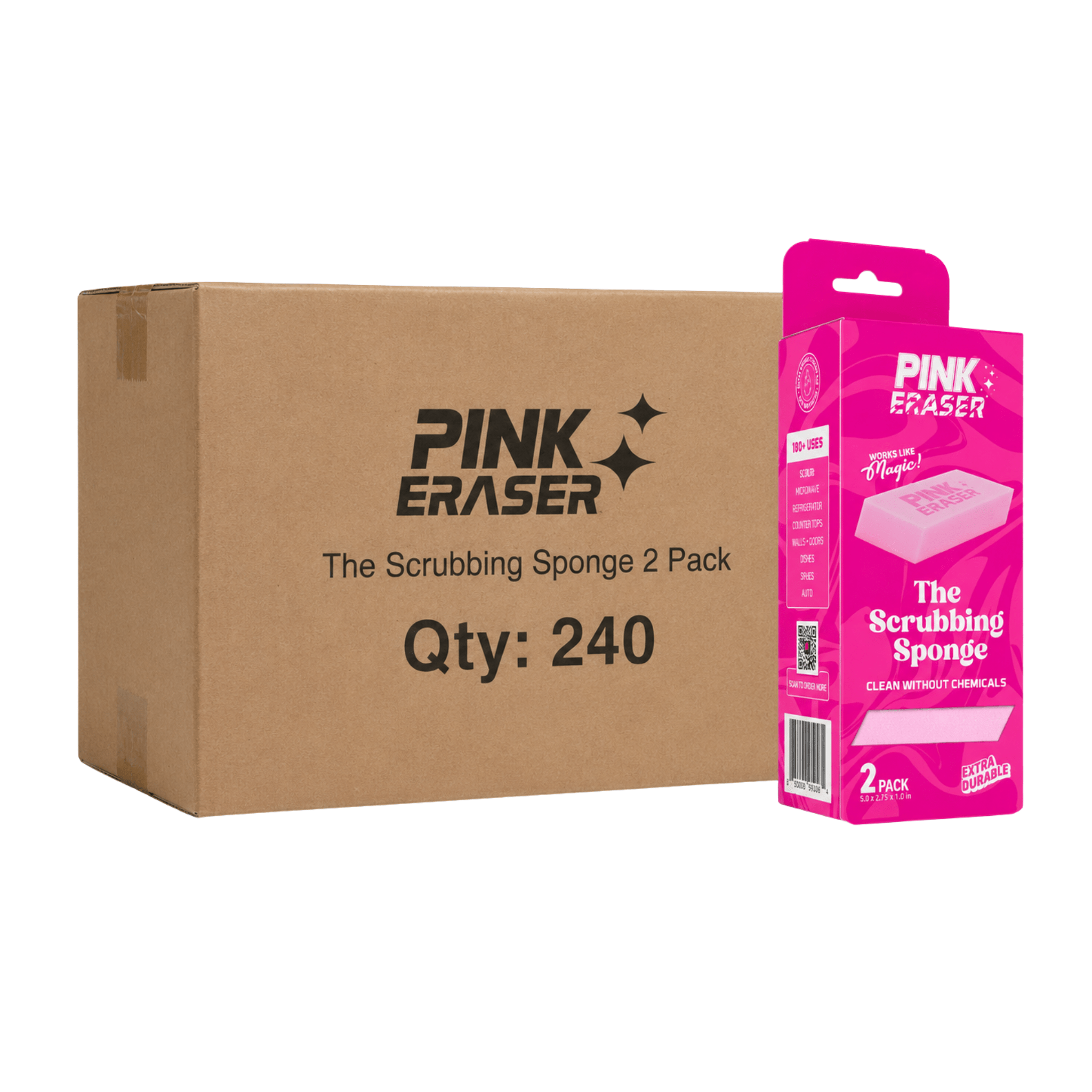 Pink Eraser - Case - 240/ct - Pink Formula