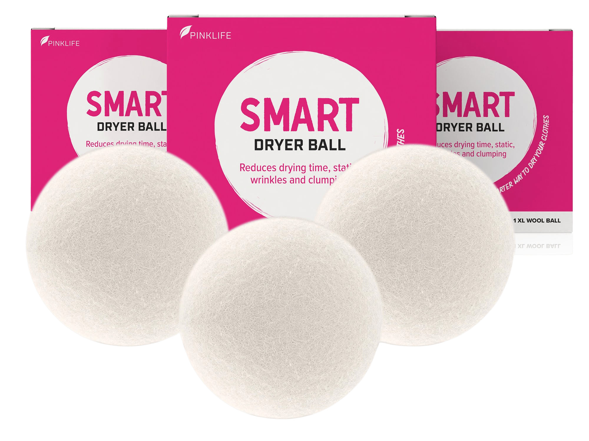 Smart Dryer Balls - 3/Pack - Pink Formula